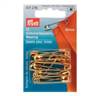 Булавки английские Prym 071276 38 мм 12 шт золото