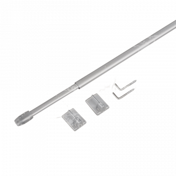 Мини-карниз Кафе d10 мм 60-100 см 163.513.84-60 матовое серебро