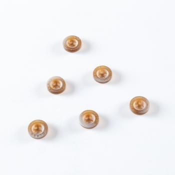 Пуговица с проколами 12 мм пластик 497139 коричневый