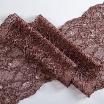 Кружево эластичное 170 мм Ф01-0067 шоколадный
