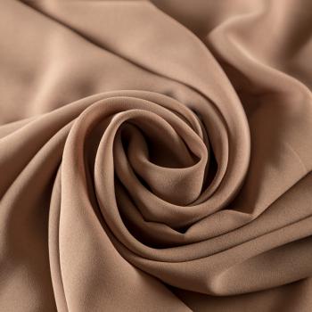 Креп-шифон 027-09856 бежевый однотонный