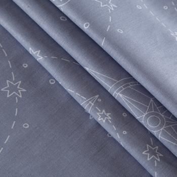 Бязь 007-13514 серый принтованный