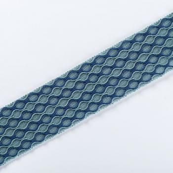 Бордюр жаккардовый 6 см 0000-357-104-015 темно-бюрюзовый 