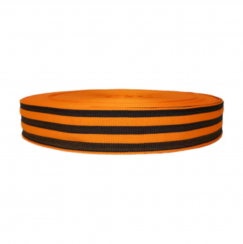 Лента Георгиевская 35 мм NR-2G черный/оранжевый