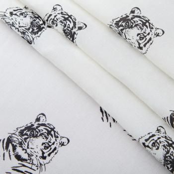 Батист 003-20029 теплый белый принтованный