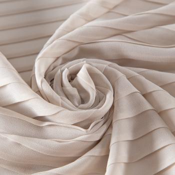 Шифон плиссе 068-20312 светло-бежевый