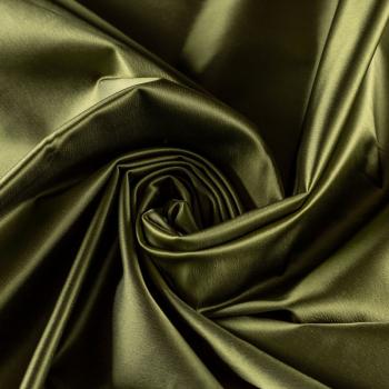 Атлас ватуссо К4-642 зеленый хаки однотонный