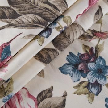 Ткань с водо- и грязеотталкивающей пропиткой 22-02-14692 молочный принтованный