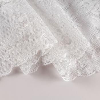 Кружево эластичное 140 мм Ф01-0268 белый