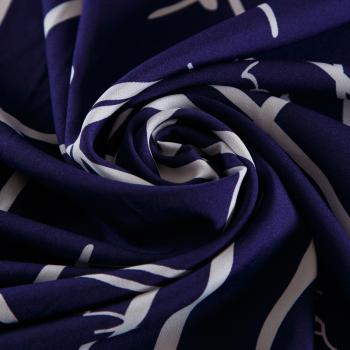 Вискоза "Лоренцо" стрейч 036-18314 фиолетово-синий принтованный