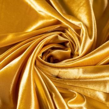 Бархат-лайкра К33-762 желто-золотой однотонный