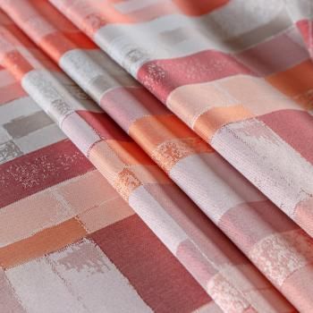 Ткань портьерная жаккард Т379-02-15 красно-серый