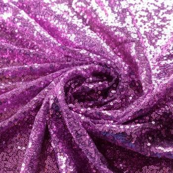 Пайетки на сетке 055-02830 сиреневый однотонный