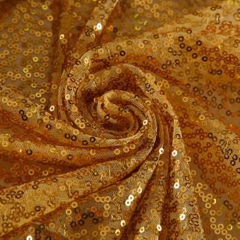 Пайетки на сетке 055-19010 желтое золото