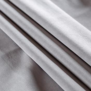 Ткань мебельная микровелюр 09-02-08952 серебристо-серый однотонный