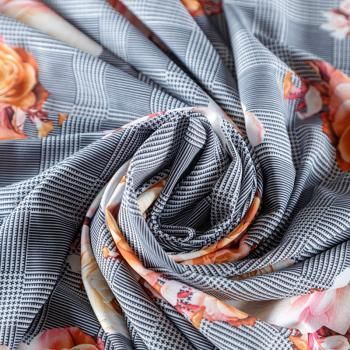 Вискоза "Лоренцо" 036-08336 белый принтованный