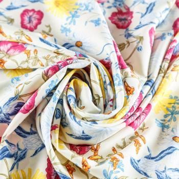 Вискоза "Лоренцо" 036-08180 молочный принтованный