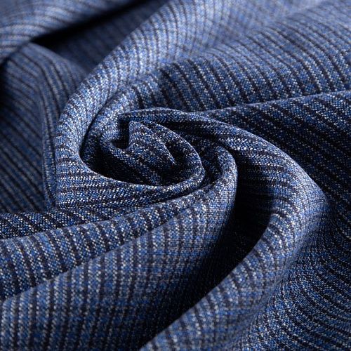 Лен натуральный 035-20289 синий принтованный