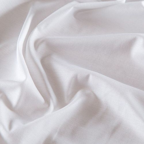 Трикотаж хлопковый 056-16724 молочный однотонный