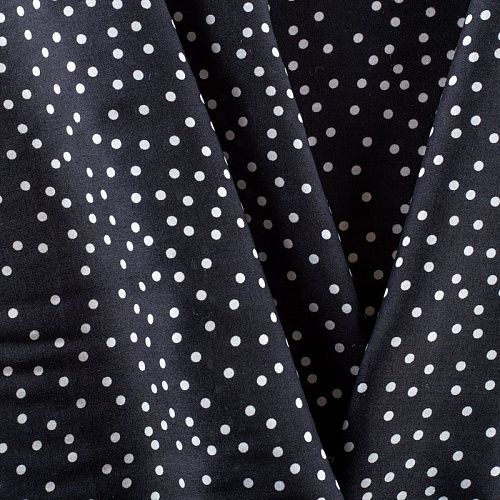 Штапель 069-01470 черный принтованный