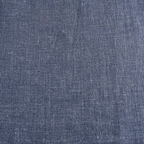 Лен натуральный 035-12025 синий джинс однотонный
