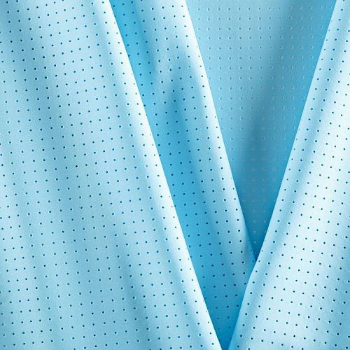 Лайкра с перфорацией 005-06214 голубой однотонный