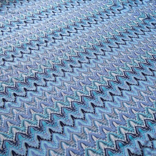 Трикотаж ажурный Missoni 056-20086 голубой мультиколор