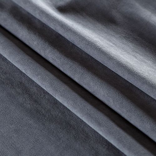 Ткань мебельная микровелюр 22-02-08970 серебристый однотонный