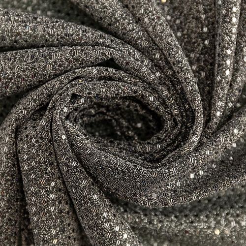 Трикотаж с люрексом К33-532 серебристый однотонный