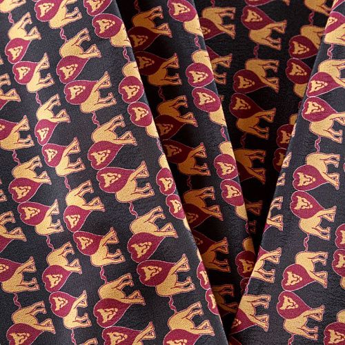 Вискоза 009-08553 черный принтованный