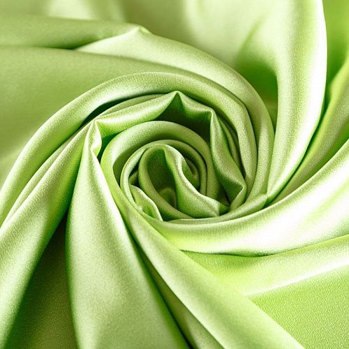 Кади креп-атлас 001-06636 салатовый однотонный