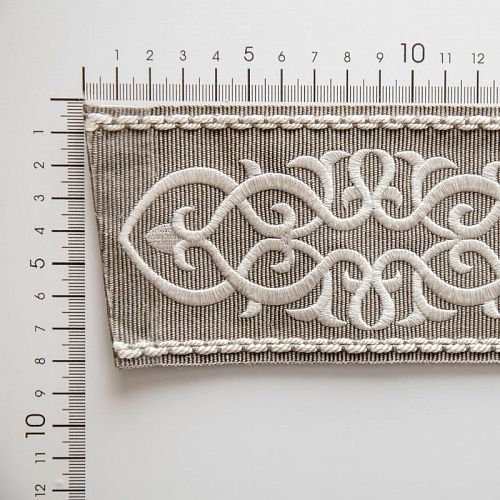 Бордюр жаккардовый 7 см 0000-357-104-007 темно-серый 