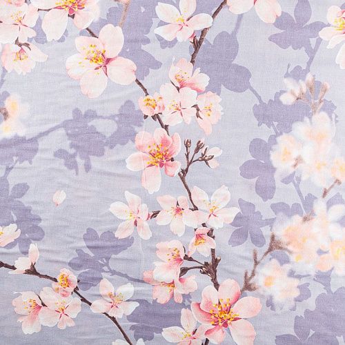 Поплин ш.220 см 063-03533 серый принтованный