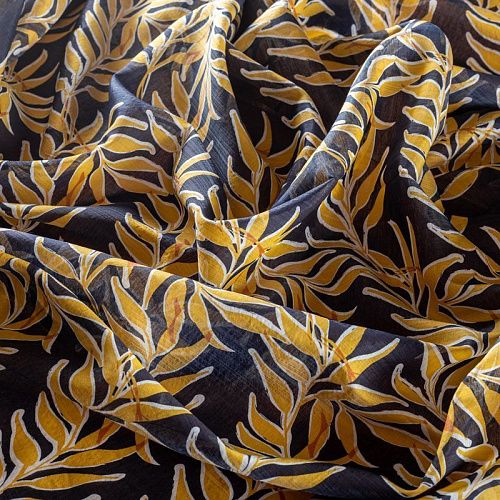 Батист 003-01894 темно-синий принтованный