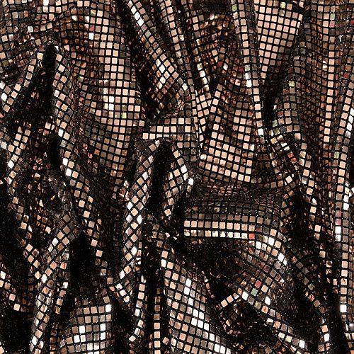 Трикотаж с пайетками 056-11075 черный/золото