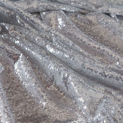 Пайетки на сетке 055-19018 серебристый
