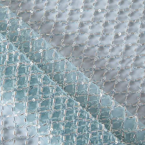 Сетка со стеклярусом 050-13580 мятный