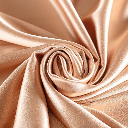 Кади креп-атлас 001-06592 пастельно-коричневый однотонный