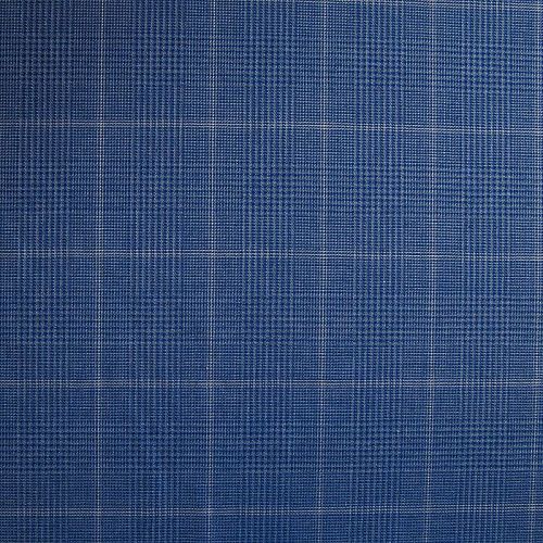 Ткань костюмная Hugo Boss 025-16800 голубой клетка