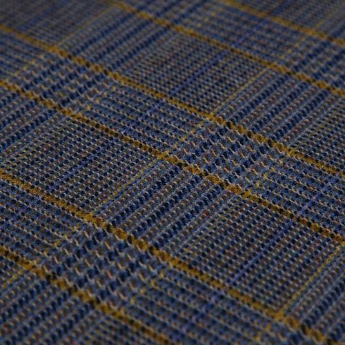 Ткань костюмная  025-14406 голубой принтованный