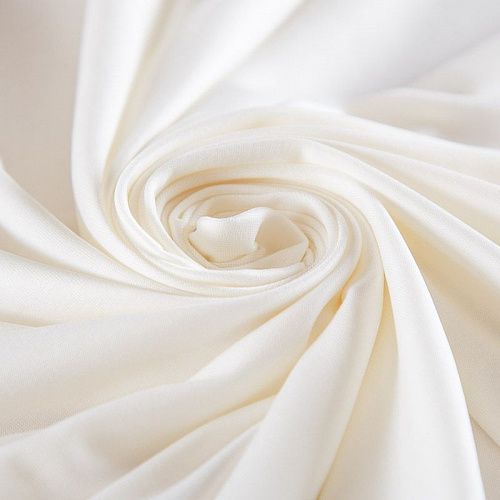 Трикотаж 056-16540 молочный однотонный