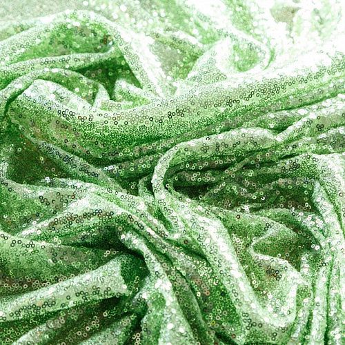 Пайетки на сетке 055-02826 салатовый однотонный