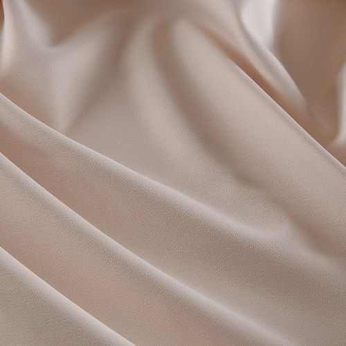 Креп на дублерине 026-17126 кремово-розовый однотонный