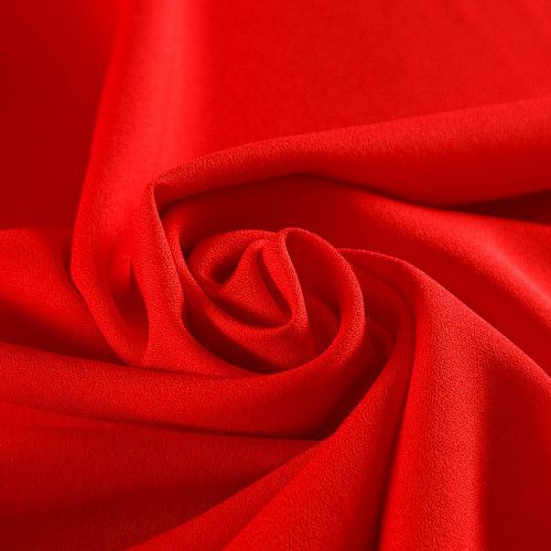 Креп 026-16676 красный однотонный