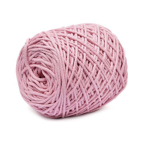 Шнур для макраме 6 мм круглый х/б 60184-107 светло-розовый