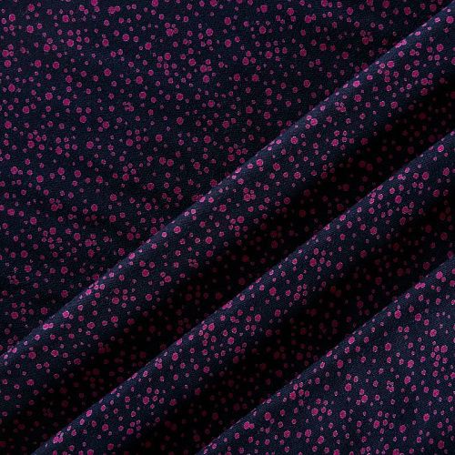 Твил-штапель 069-04627 фиолетово-синий принтованный