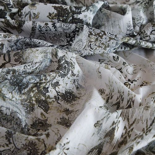 Хлопок 063-16109 белый принтованный