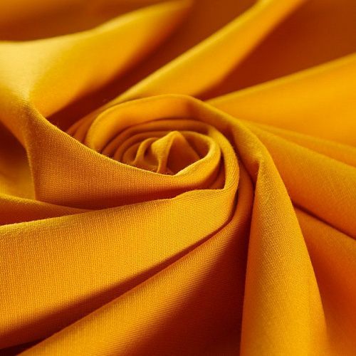 Джерси 014-15726 шафрановый однотонный