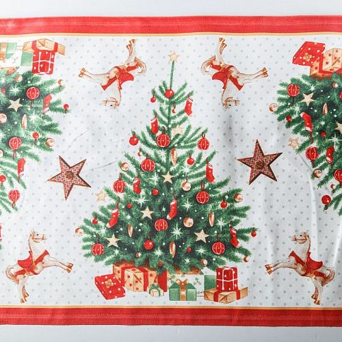 Дорожка декоративная 063-03492 белый принтованный