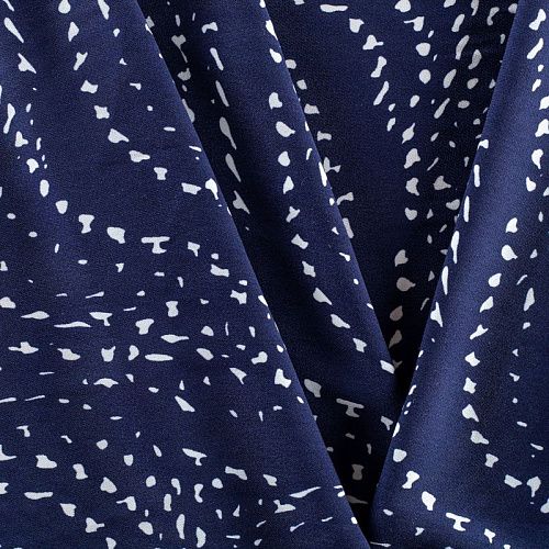 Креп 026-01828 темно-синий принтованный